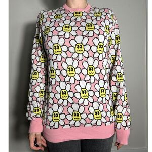 ALAB Crewbie Peony and Daisy Smiley Sweater Size Medium